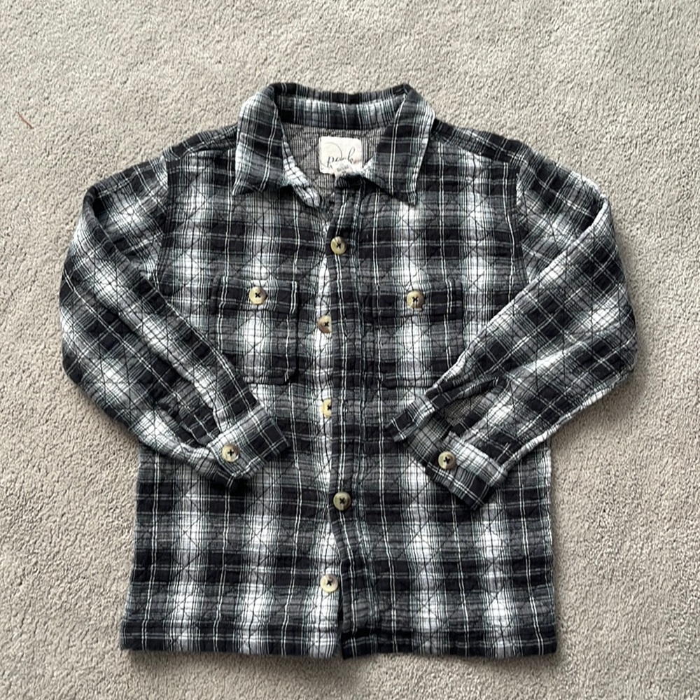 Peek cotton quilted causal top size small
